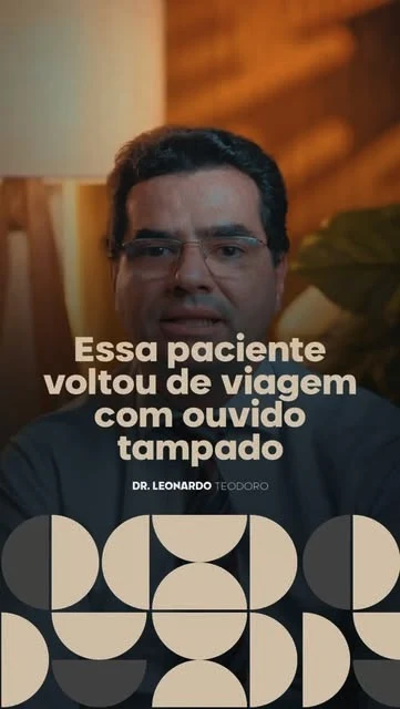 Essa paciente voltou de viagem com ouvido tampado